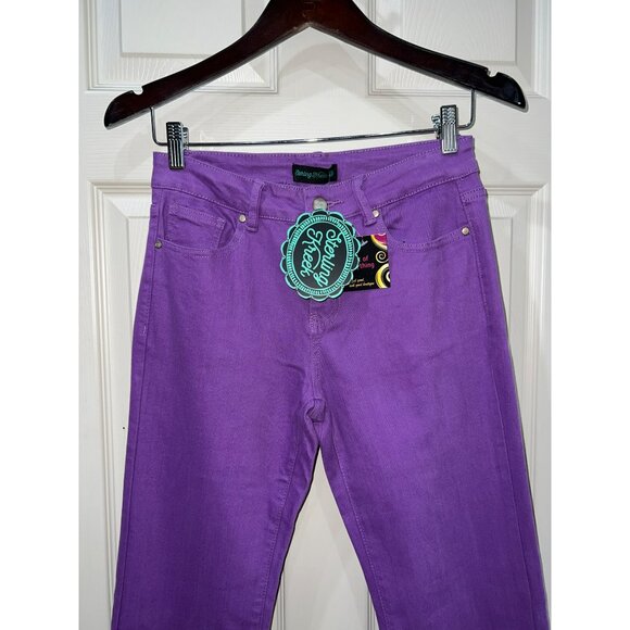 NWT Western Sterling Kreek Purple Flared Jeans Size 3/4 Cotton/Spandex Stretch - Picture 7 of 14